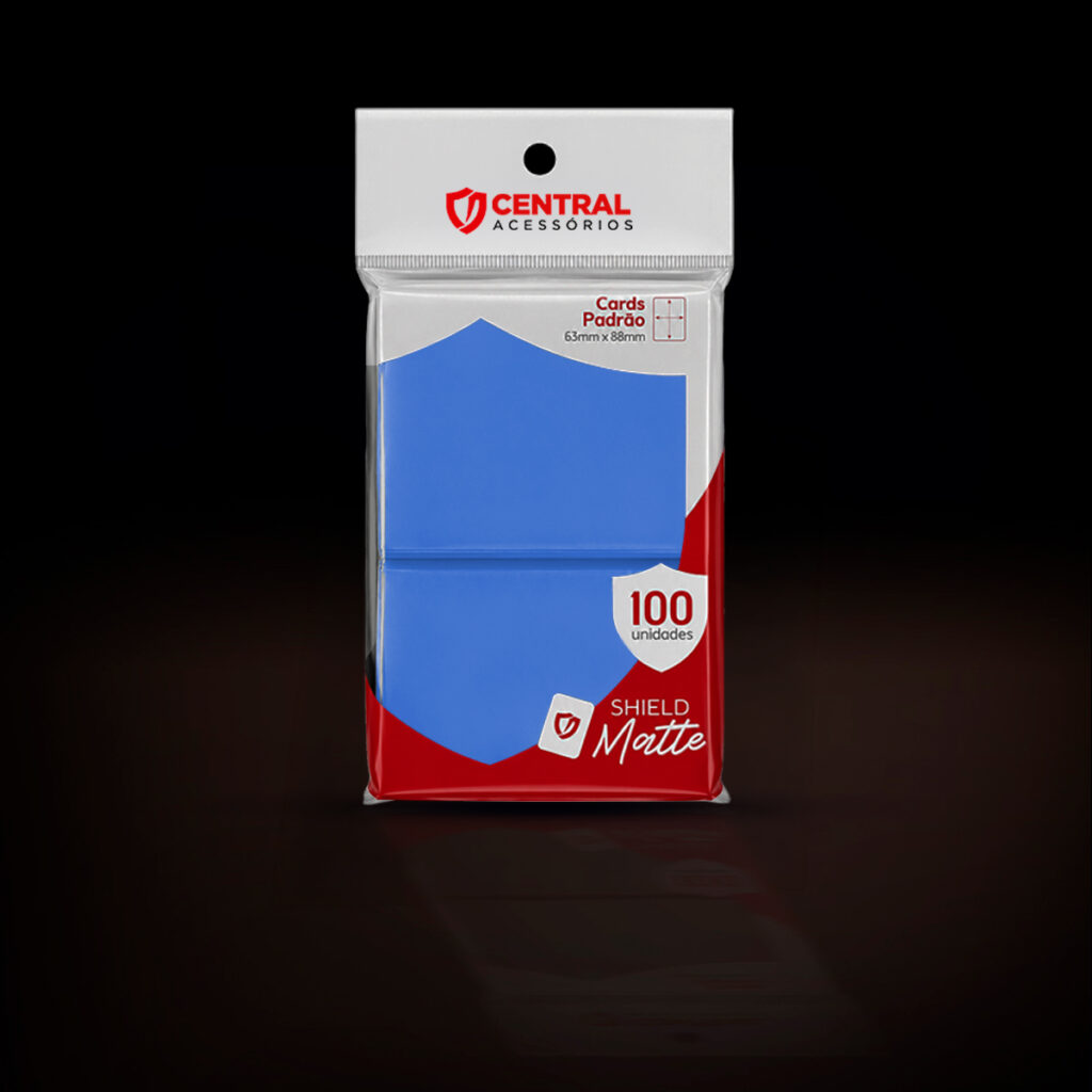 Central Shield - Matte: Azul