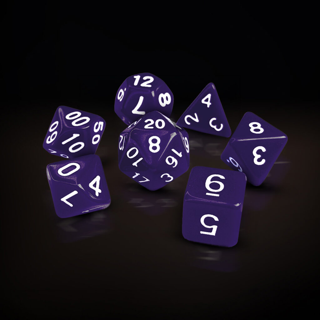 Central Dice - RPG: Opaco Azul e Branco