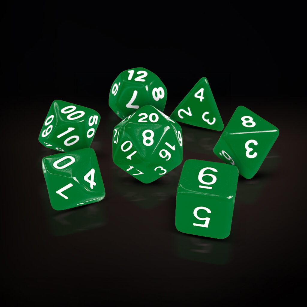Central Dice - RPG: Opaco Verde e Branco
